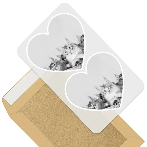 Heart stickers bw - 2, 10