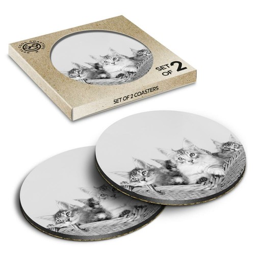 Boxed round coasters - x,