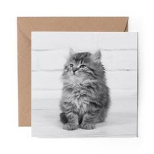 1 x Blank Greeting Card BW -