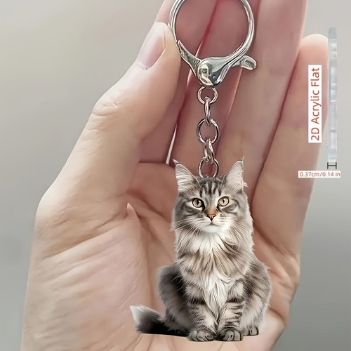 Maine coon cat keychain - maine,